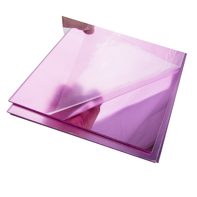 Roze acryl spiegelplaten